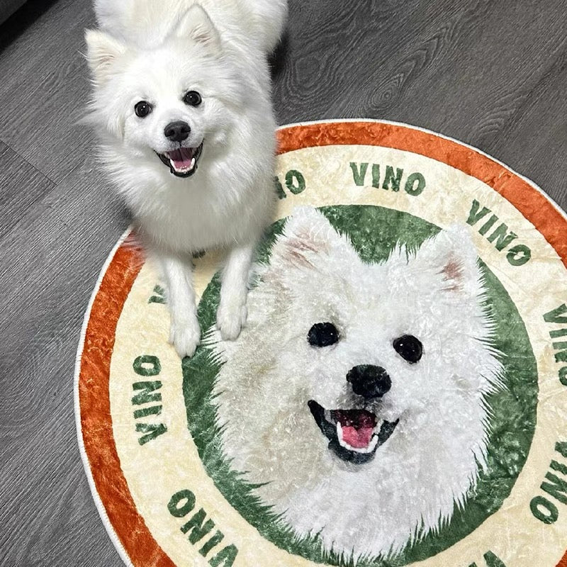 Custom Pet Portrait Rug โ Personalised Dog or Cat Mat
