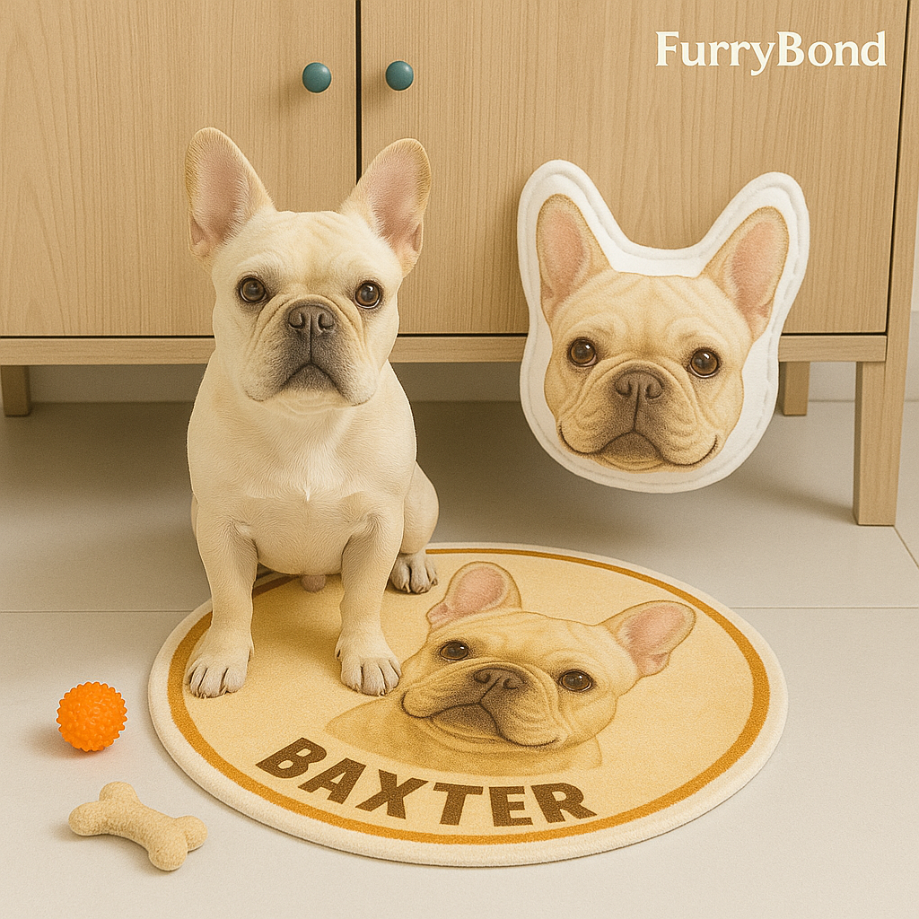 Custom Pet Portrait Rug โ Personalised Dog or Cat Mat