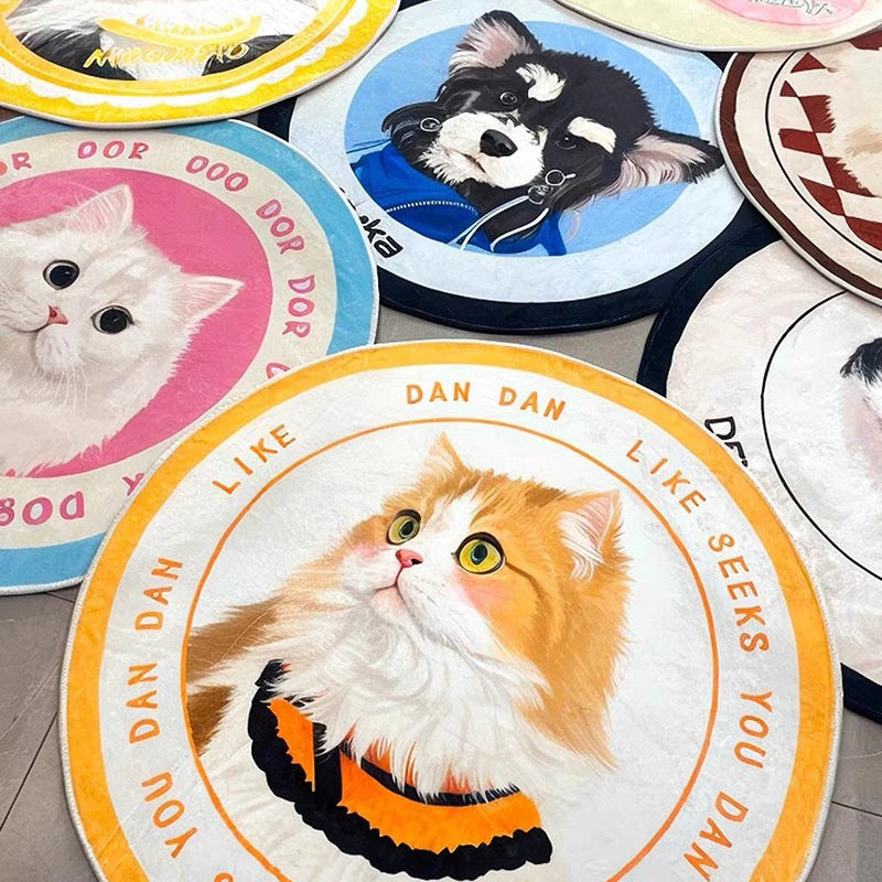 Custom Pet Portrait Rug โ Personalised Dog or Cat Mat